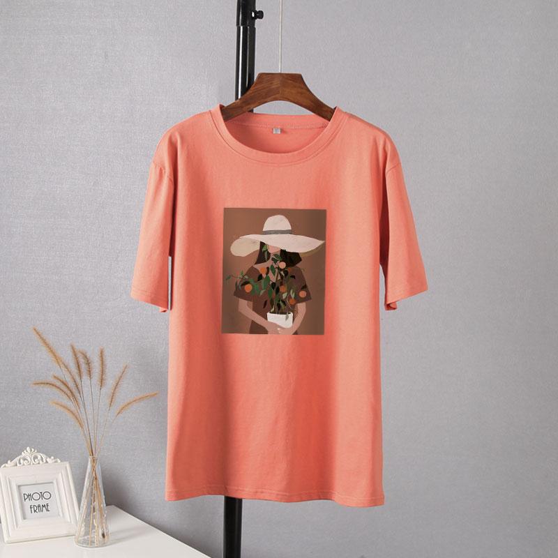 Женские футболки Hirsionsan с эстетическим графическим принтом, милые кавайные мягкие хлопковые свободные футболки в стиле Харадзюку, винтажные повседневные женские топы в готическом стиле