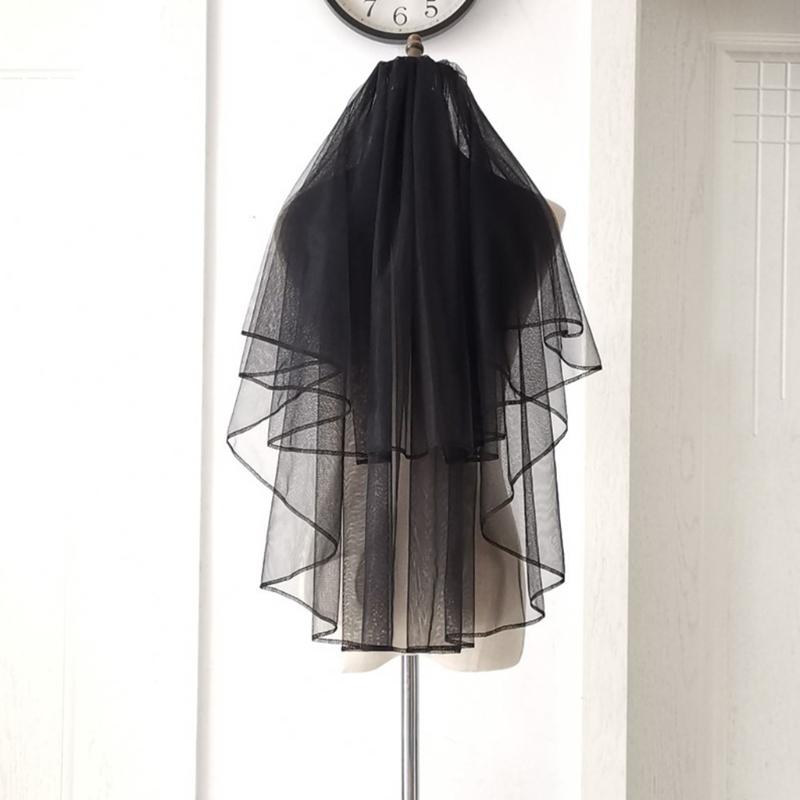 Сетка Вуаль Головной убор Черная Тюлевая Вуаль Головной убор для Хэллоуин Вечеринки Карнавала Винтажный Косплей Головной убор Праздничные Принадлежности