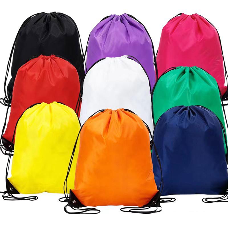Portable Sports Bag Drawstring Belt Riding Backpack Gym Shoes Bag Storage Bag