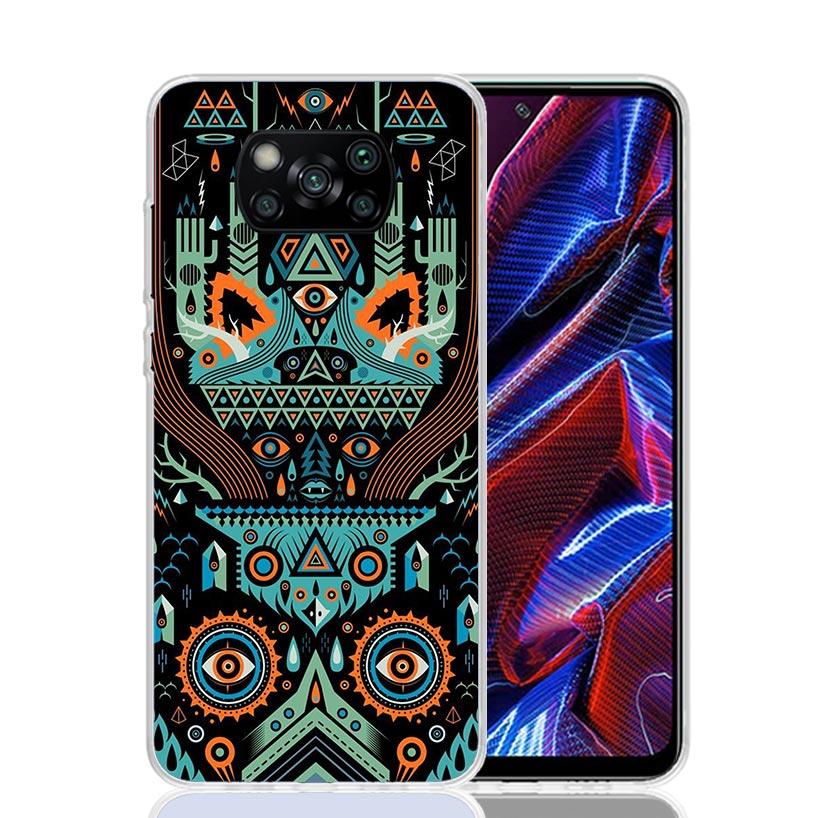 Mayan Stone Totem Pole Phone Case For Xiaomi Poco X7 X6 X5 Pro F7 Ultra Redmi 15C 15 13 13C 12 12C 10 10A 10C 9 9A 9C 9T Cover P