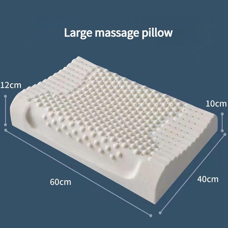 3D Выпуклая Подушка из Латекса с Массажем Частицами, Защита Шейного Отдела Позвоночника и Помощь во Сне, Наполнитель Подушки с Высокой Упругостью, Не Деформирующийся Подголовник, Сухая и Дышащая