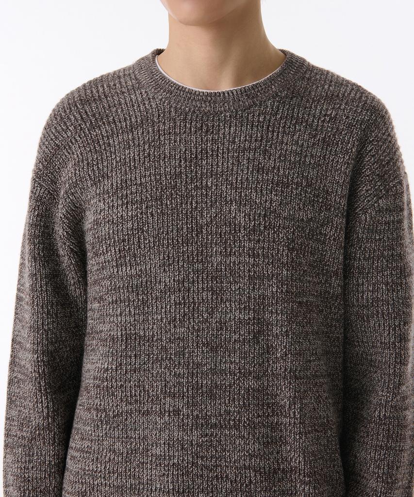 MUSINSA STANDARD Mixed Yarn Crew Neck Knit [Brown]