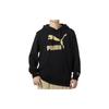 Puma Толстовка с капюшоном с большим логотипом и буквенным принтом, повседневная, мужская, черная 625822-01