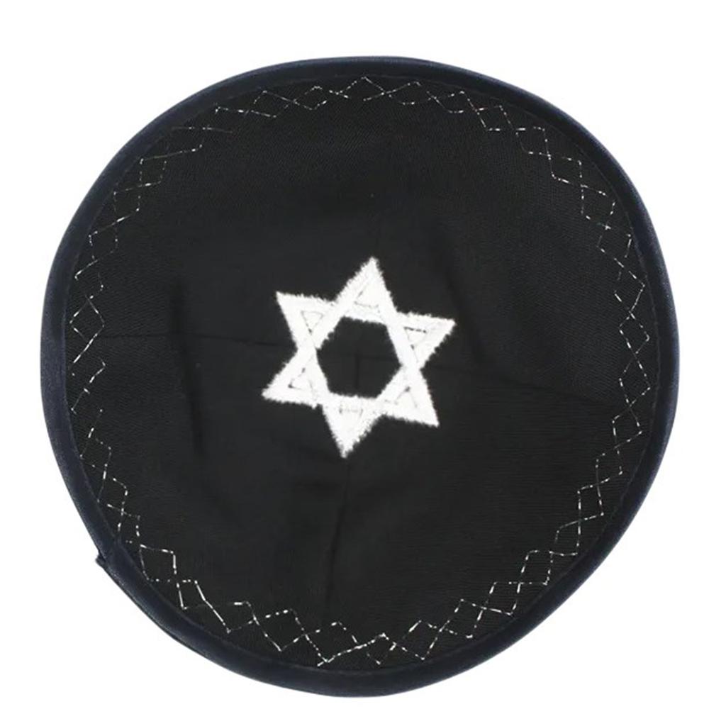 Elegant Kippah Cap for Adult Jewish Hat Embroidery Star Kippa Cap Comfortable Yarmulke Hat Judaism Kippa Hat Accessory