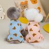 Cartoon Bear Small Dogs Clothes High Elasticity Four Legs Jumpsuit for Cats Spring Autumn Protect French Bulldog Pet Overalls