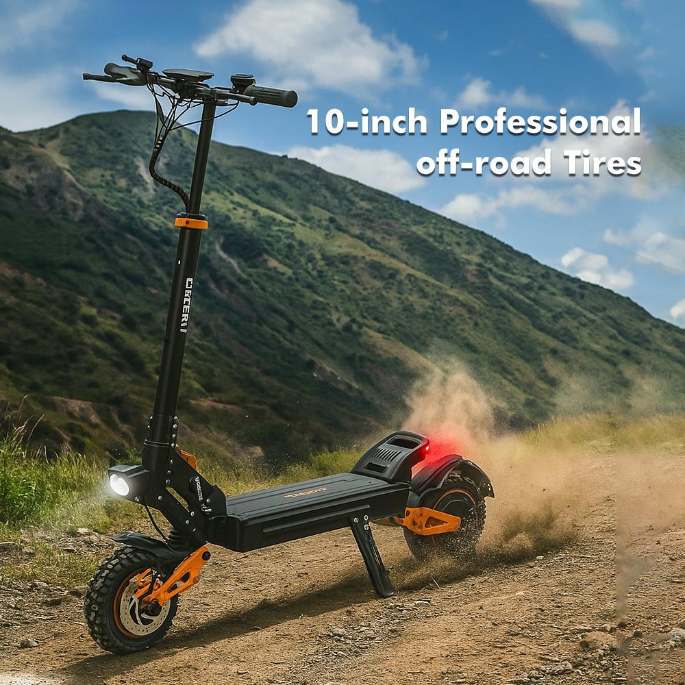 Внедорожный электросамокат GELEIPU Z1 PRO 1200 Вт*2 Мотор 52 В 20 Ач Батарея 10-дюймовые Шины Макс. скорость 65 км/ч Запас хода 70 км Взрослый самокат