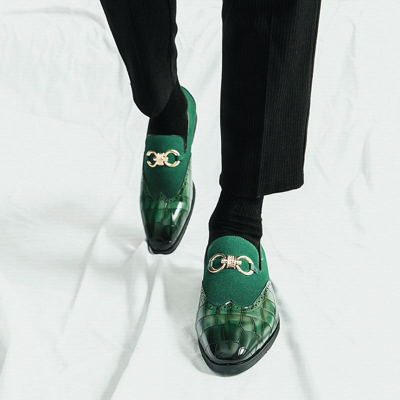 Мужские классические формальные туфли черные коричневые слипоны легкие высококачественные туфли лефу металлическая пряжка размер 38-47 мужская обувь