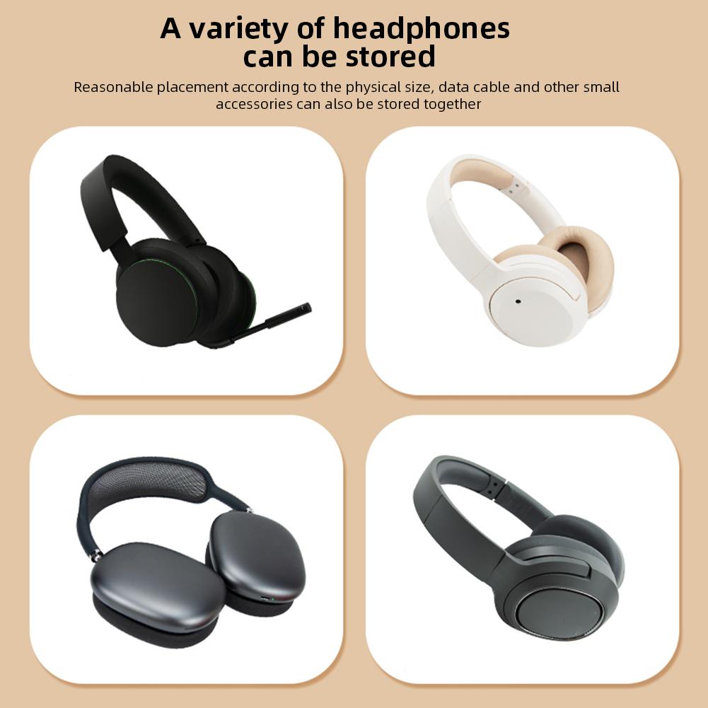 Earphone Case EVA Hard Shell Headset Protective Box Travel Portable Headphone Carrying Bag for SONY WH-CH720N/WH-CH520 Apple Max