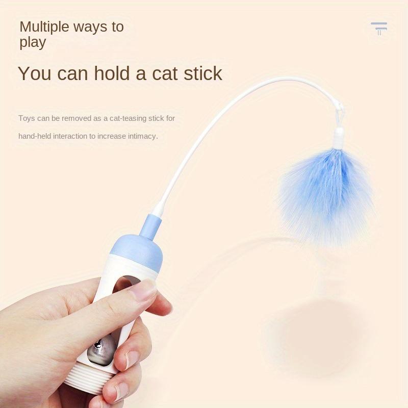 Interactive Dog and Cat Toy, Self-Entertainment Tumbler with Food Dropping Ball and Feather Funny Toy, Relieving Boredom and Improving Intelligence