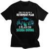 Мужская футболка на заказ I Plan On Scuba Diving, 100% хлопок, футболка для отдыха, с цитатой дайвера, модные футболки
