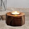 Wooden Candlestick Tealight Candle Holder Desk Fireplace Gift Nordic Pastoral Octagonal