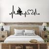 1pc Classic Coffee Heartbeat Metal Wall Sign, Decorative Coffee Lover Stand Art Humorous Bar Counter Decor Home Heartbeat Decor