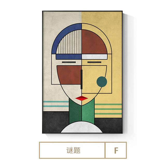 Современная абстрактная фигура Пикассо, картина на холсте, сращивание лица, геометрические постеры, принты, настенная художественная картина, украшение для гостиной, дома, без рамки