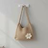 Sweet Knitted Tote Bag Breathable Seaside Vacation Handbag Trendy Crochet Shoulder Bag  Female