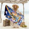 Rainbow Soccer Adventure Customize Your Name Beach Towel High Absorbency & Quick-Dry Suitable for Sports Travel Swimming Yoga Bathroom Beach And Pool