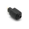 Black Round To Square 3.5mm Audio Adapter Optical Mini Jack Plug To Toslink Female To Male