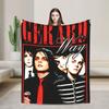 G-Gerard Way MCR  Blanket  Travel Flannel Throw Blanket For Couch Chair Sofa Bed Soft Custom Quality Bedspread Gift