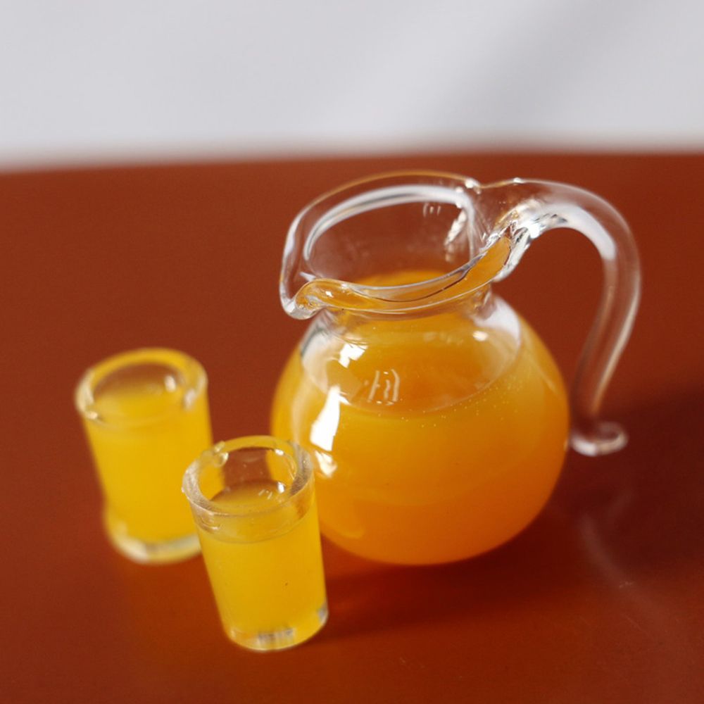 Toys Lemon Water Orange Juice Doll Accessories Miniature Drinks Jug Cup Drinking Model Coffee Milk
