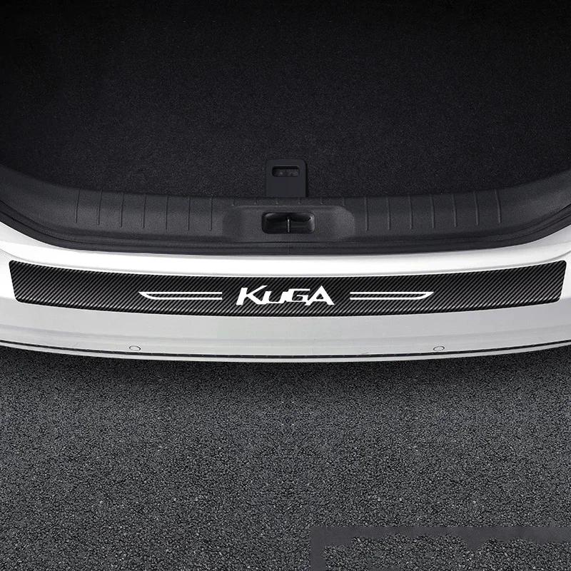 EUEX2 Car Door Sill Threshold Scuff Plate Anti Scratch Trunk Bumper Guard Decals for Ford KUGA Figo Fiesta Edge Explorer MK1 MK2 MK3