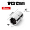 1Pcs Hand Tool Metric Key Sleeve 1/4" 6.35mm Head Drive Socket New Hex Short Socket