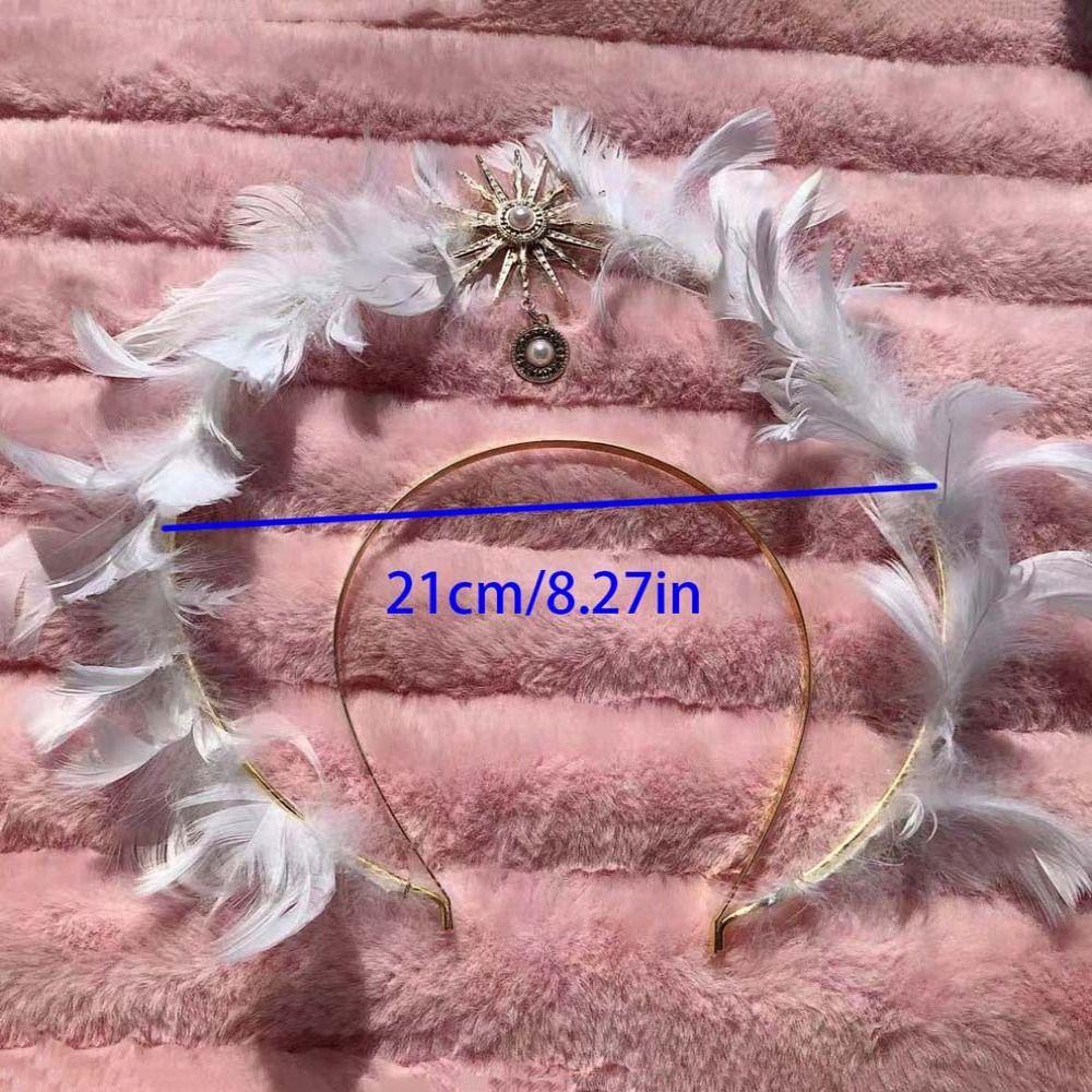 Повязка на голову "Звездное перо" Солнечная Лолита Заколки для волос Креативный обруч для волос "Крылья ангела" Вечеринка