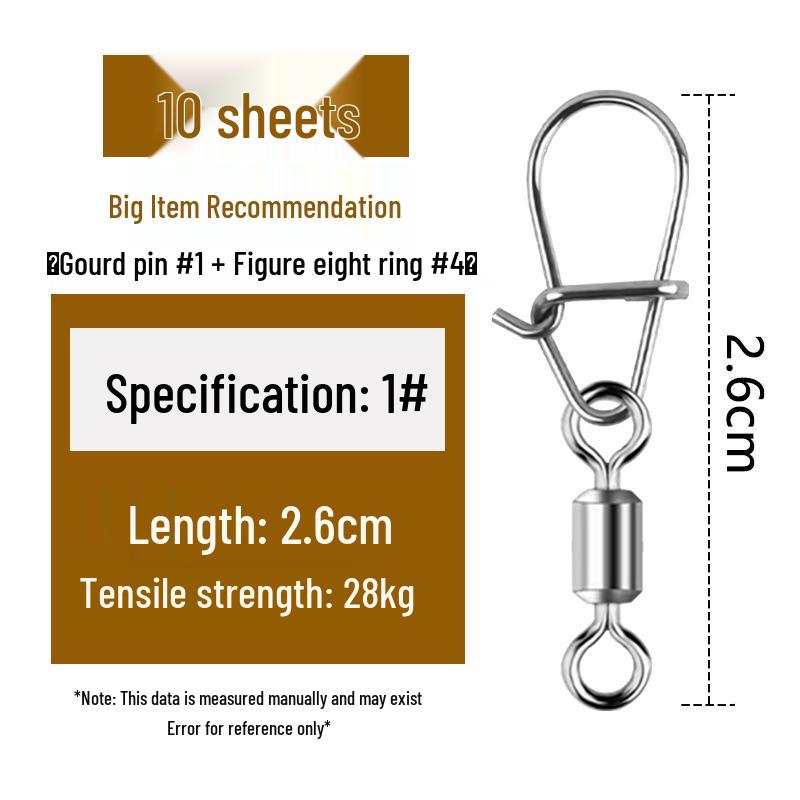 Enhanced Figure Eight Micro Swivel Connector Lure Pin Accessories