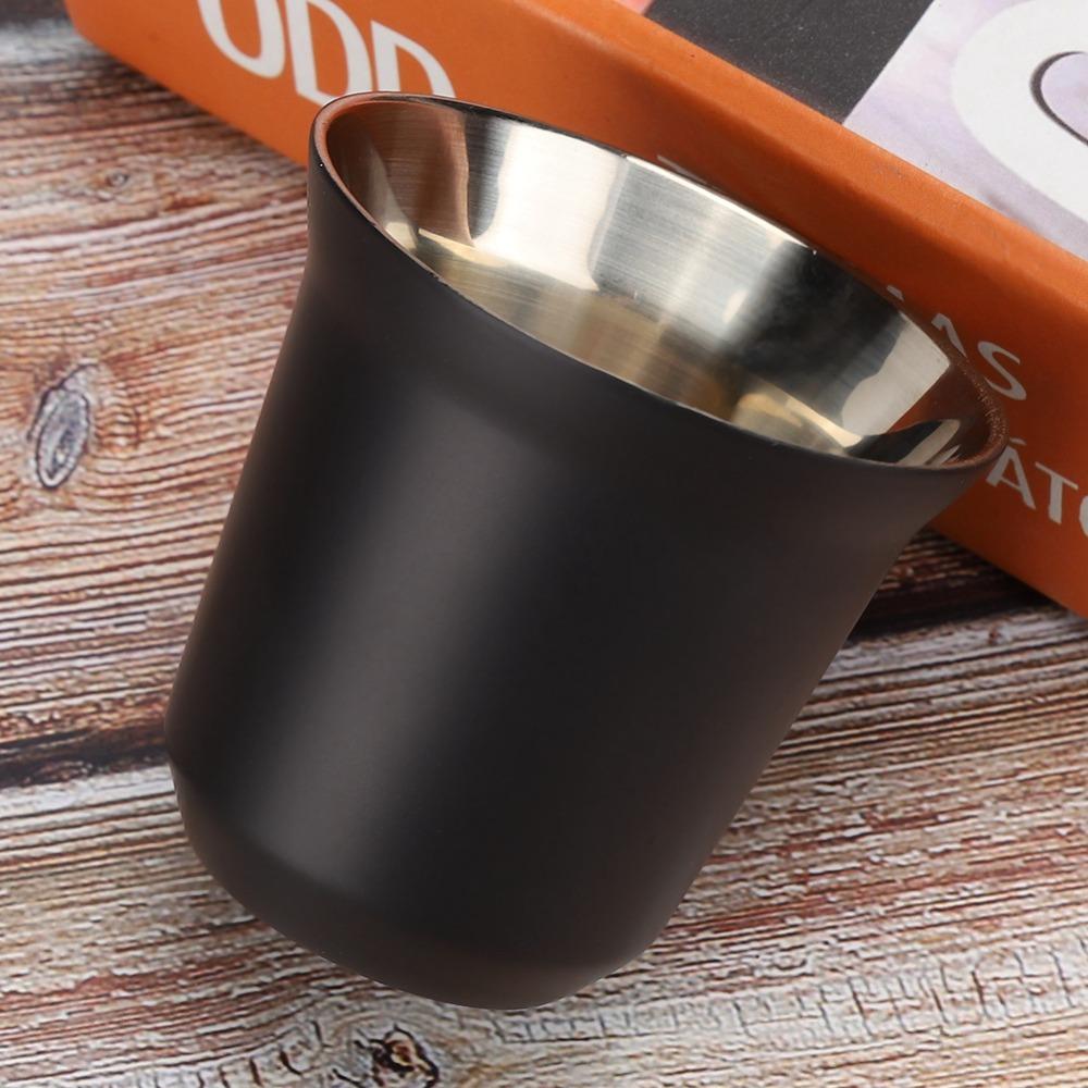Matte Black Double Layer Coffee Cup Double Wall Espresso Cups Espresso Drinking