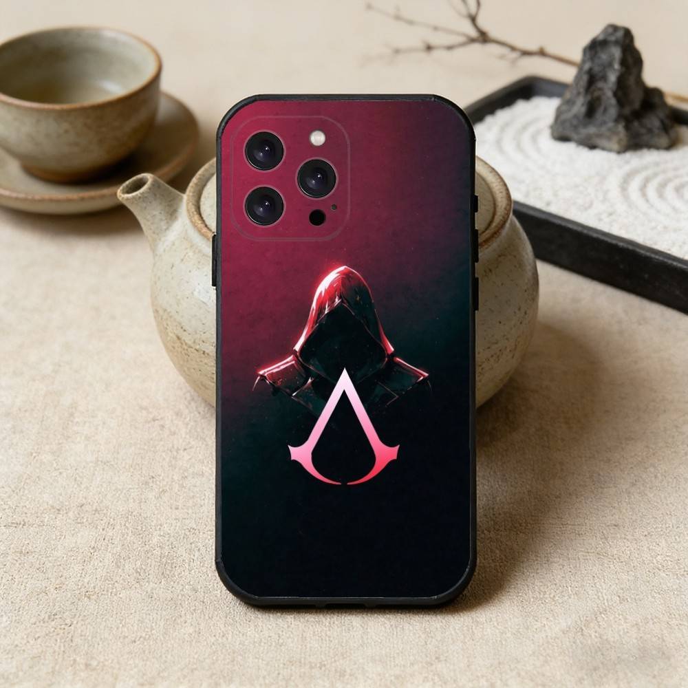 Чехол для телефона Assassin's Creed Для iPhone 16,15,14,13,12,17, Pro Max, Plus Силиконовый Черный Чехол