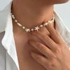 Fashionable Starfish Necklace With Delicate Pearls Beaded Neckchain Suitable For Beach Parties Or City Outings
