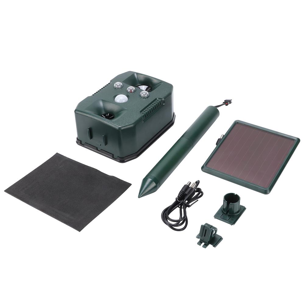 Outdoor Solar Power Animal Repellent Garden Ultrasonic Infrared Induction Bird Mouse Dog Repeller
