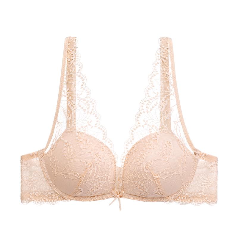 Modal lace underwire bra with small chest and gathered accessory breasts, anti sagging and comfortable back bra