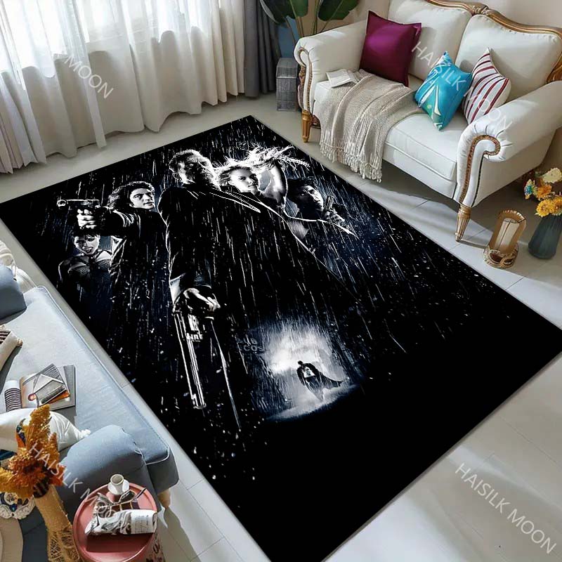 1PC Noir movie poster, armed figures Carpet for Living Room Bedroom Sofa Home Decor Rus Non-slip Floor Mat Luxury Gift