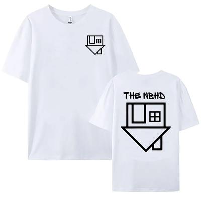 Женские футболки Band The Neighbourhood NBHD Printing Футболки с коротким рукавом и круглым вырезом Хлопковая футболка Повседневная хип-хоп унисекс уличная одежда