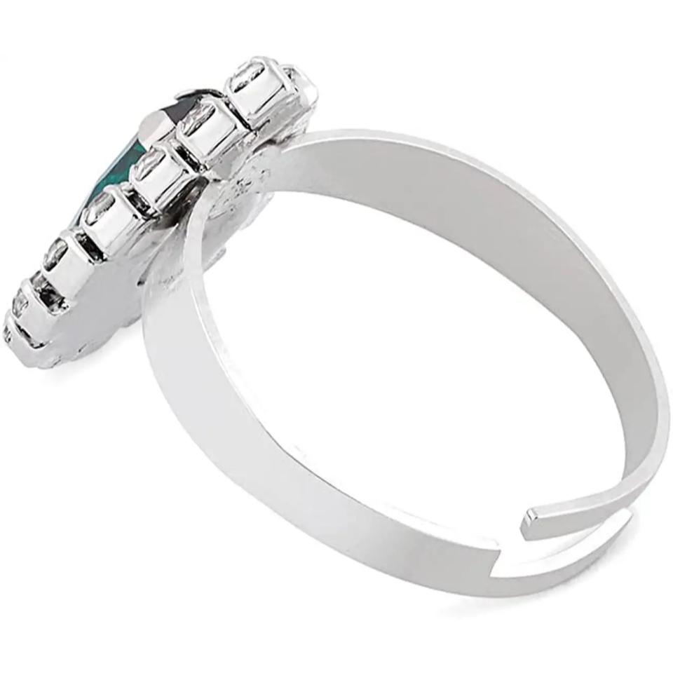 ZAVERI PEARLS Green Dazzling Diamonds Современное колье, серьги и кольца для женщин