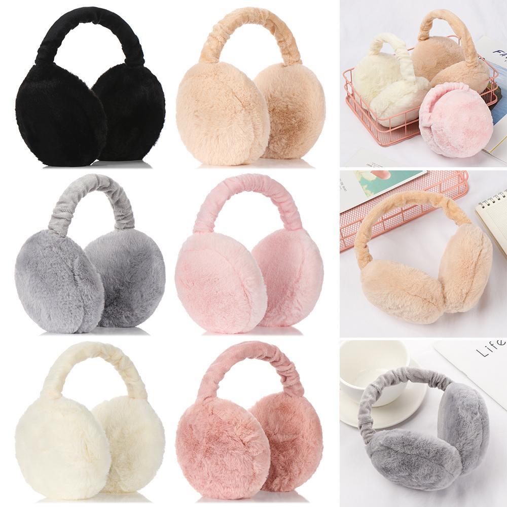 Adjustable Foldable Autumn And Winter Solid Color Women Earmuffs Ear Cover Earflaps