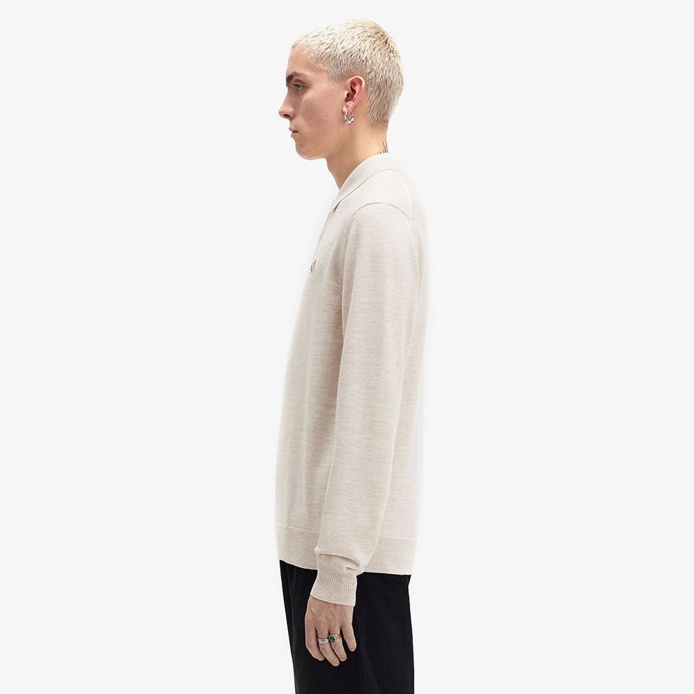 Fred Perry [Острый] Классическая вязаная рубашка с длинным рукавом (X23) Afpm2434535-X23