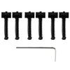Musiclily Pro 10.8mm Small Barrel Steel Telecaster Saddles for Fender Squier Telecaster Electric Guitars, Black (Set of 6)