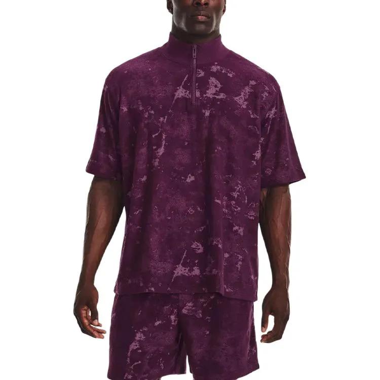 Under Armour Journey T-Shirts Men's Rock Purple Stand Collar Moderate (Unisex) T-Shirts 1377178 572
