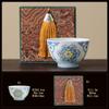 Blue and white bucket color tea cup New Chinese ceramic personal master cup Home office hospitality tea set Press hand small teacup