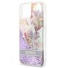 Guess Guhcp13Slflsu Iphone 13 Mini 5,4 Fioletowy/Purple Twarde Etui Kwiat Płynny Brokat