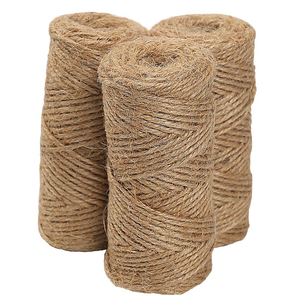 Джутовая веревка 2,5 мм, пеньковая нить, материал для DIY, плетеная вручную сетка, украшение фотостены, завязанная веревка