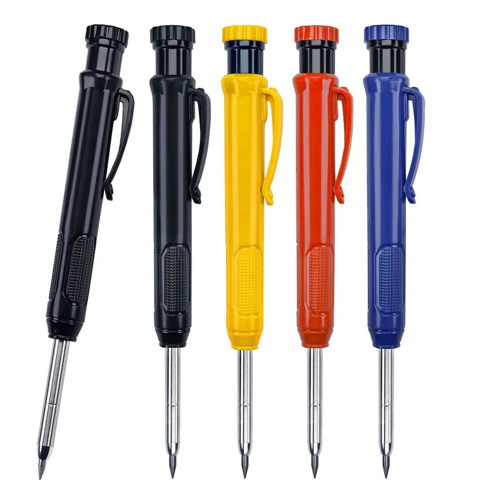 Deep Hole Marking Mechanical Pencil Built-in Sharpener Solid Carpenter Pencil  Carpentry