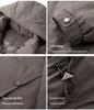 Men's Trendy Winter Commute Windproof Hooded Down Jacket - 90% Duck Down, Warm & Thickened