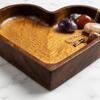 Smooth Wooden Tray Heart Outline Snack Storage Tray Serving Platter  Fruit Serving