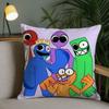 Cartoon Game RRainbow Friends Pillow Case Square DoubleSided Printing Sofa Cushion Cover Pillowcase Bedroom Bedside