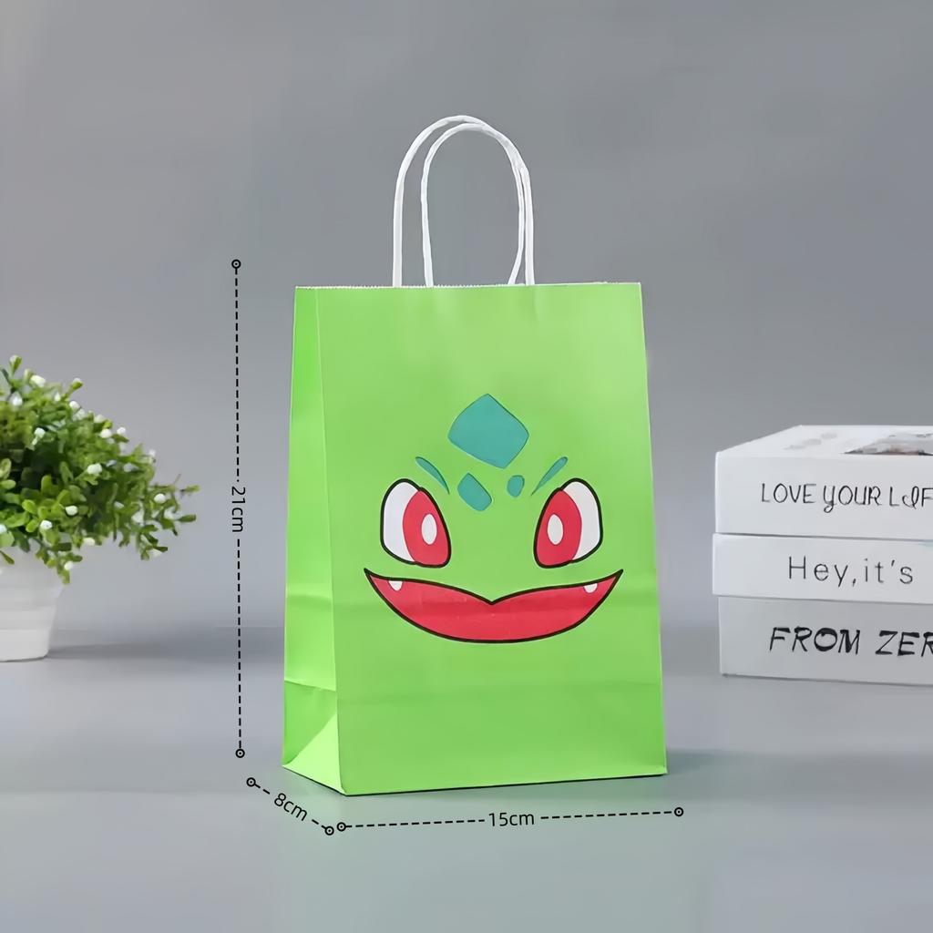 Покемон Подарочные Пакеты Украшение для Вечеринки по Случаю Дня Рождения Пикачу Конфетные Бумажные Пакеты Подарки-Сюрпризы для Детей Мальчиков Подарки Принадлежности для Вечеринки