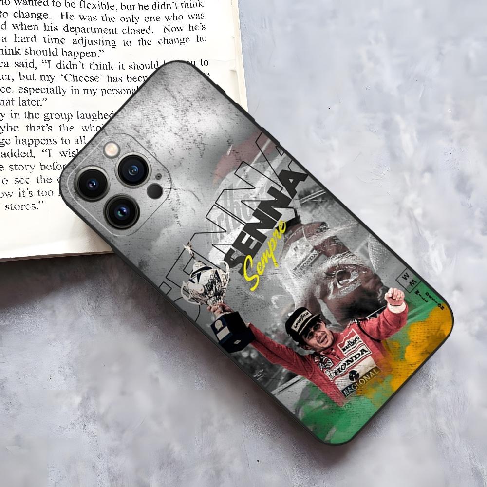 Чехол для телефона Ayrton Senna F1 для iphone 15 14 Pro 13 Mini 11 12 Max Xr X Xs 8 Plus Ударопрочная задняя крышка