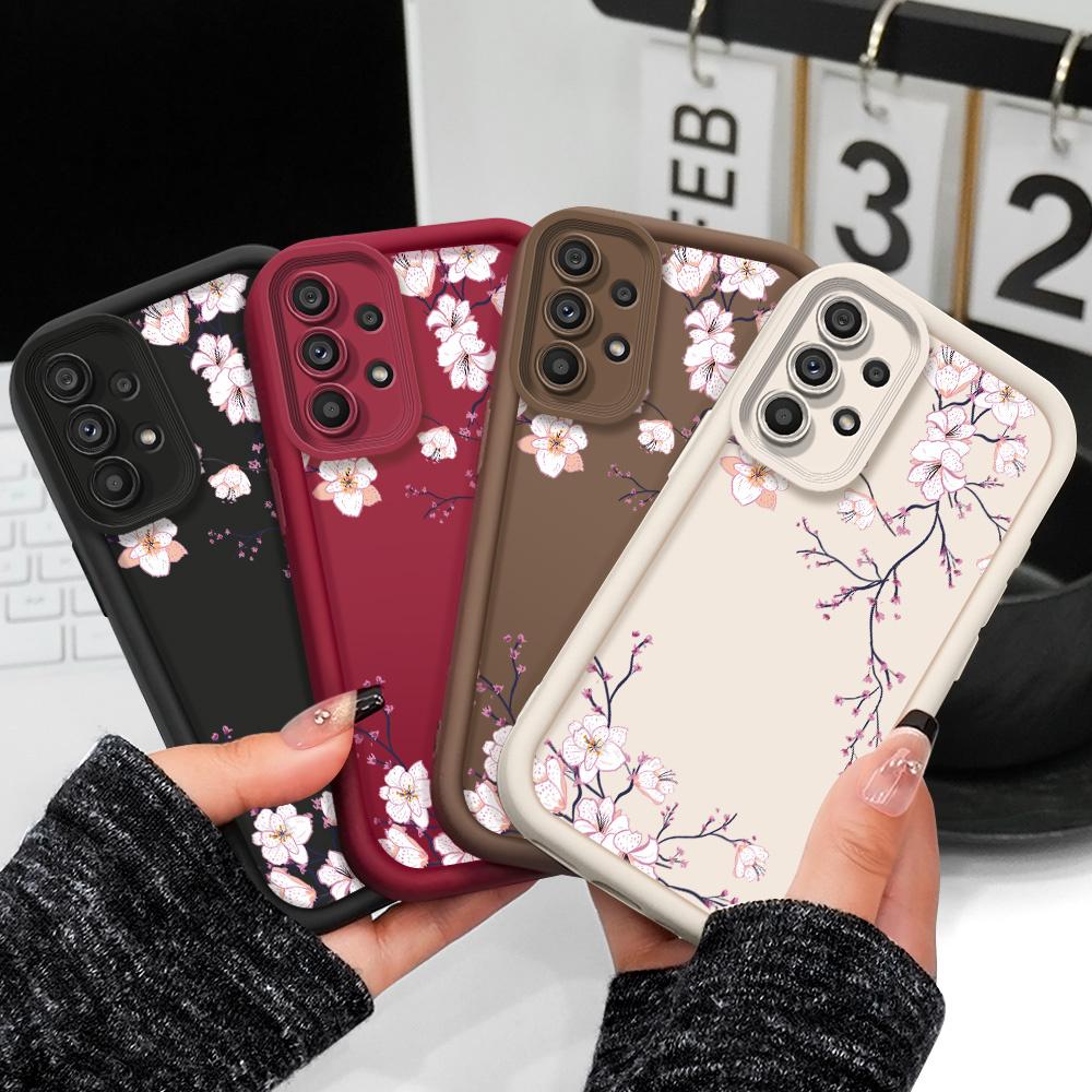Чехол для телефона 'Цветы весны' для Samsung Galaxy A54 A34 A14 A73 A53 A33 A23 A13 A72 A52 A52S A32 A22 A71 4G 5G Лестница Мягкая крышка