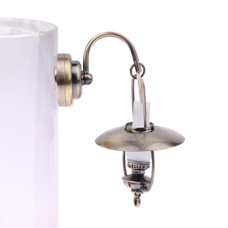 1:12 светодиодных ламп для кукольного домика, винтажная керосиновая лампа, настенная лампа, модель мебели для кукольного домика, освещение, украшения, аксессуары для кукольного домика