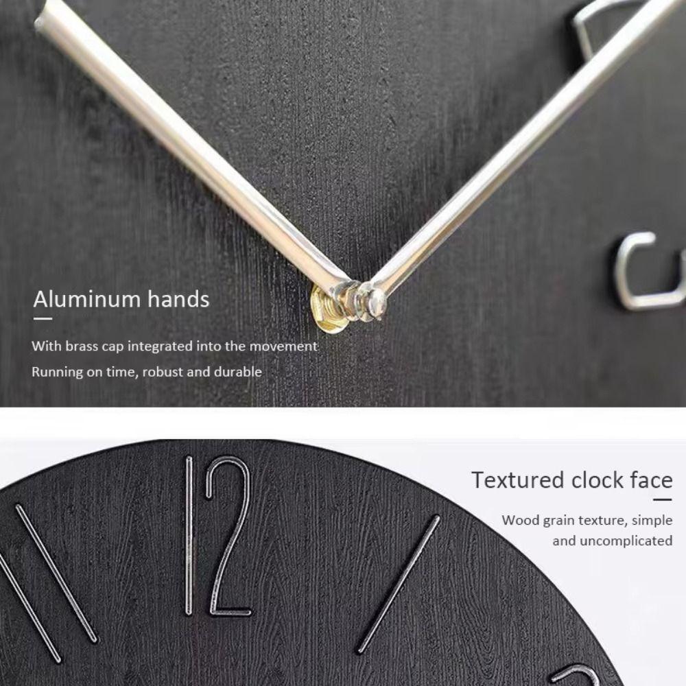 12inch Wall Hanging Clock Quartz Movement Decorative Wall Clock Elegant Scale Clock Living Room